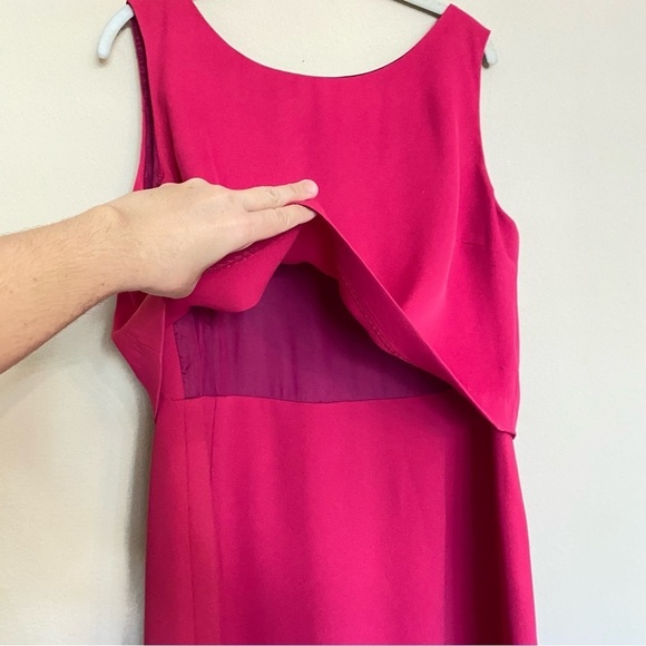 L.K. Bennett Pink Sleeveless Dress Size 14 - Picture 5 of 16